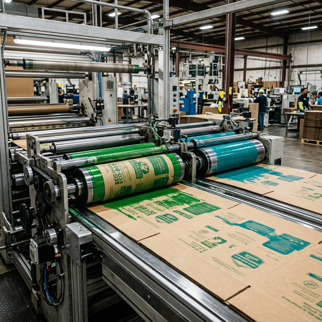 Modern industrial flexo printing press